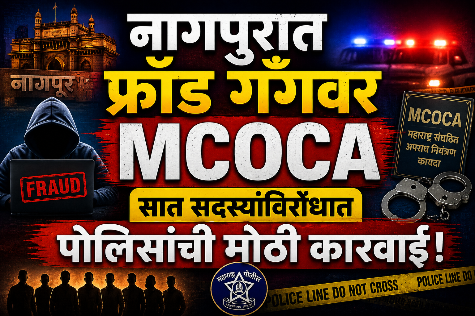 नागपुरात फ्रॉड गँगवर MCOCA; सात सदस्यांविरोधात पोलिसांची मोठी कारवाई