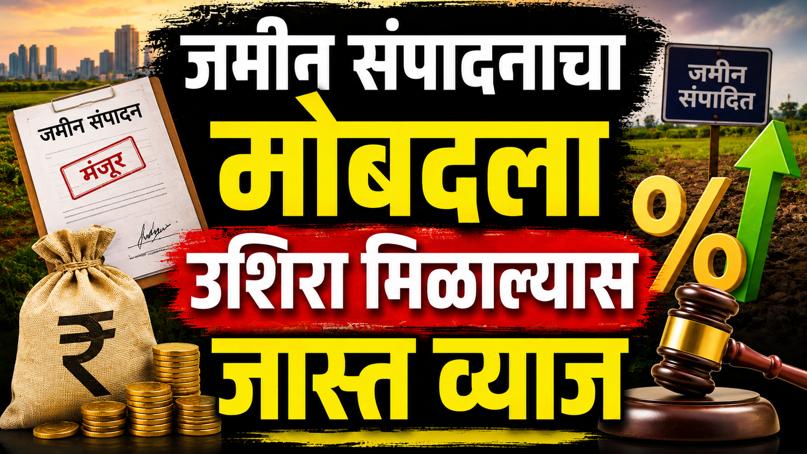 जमीन संपादनाचा मोबदला उशिरा मिळाल्यास जास्त व्याज; महाराष्ट्र मंत्रिमंडळाचा महत्त्वाचा निर्णय