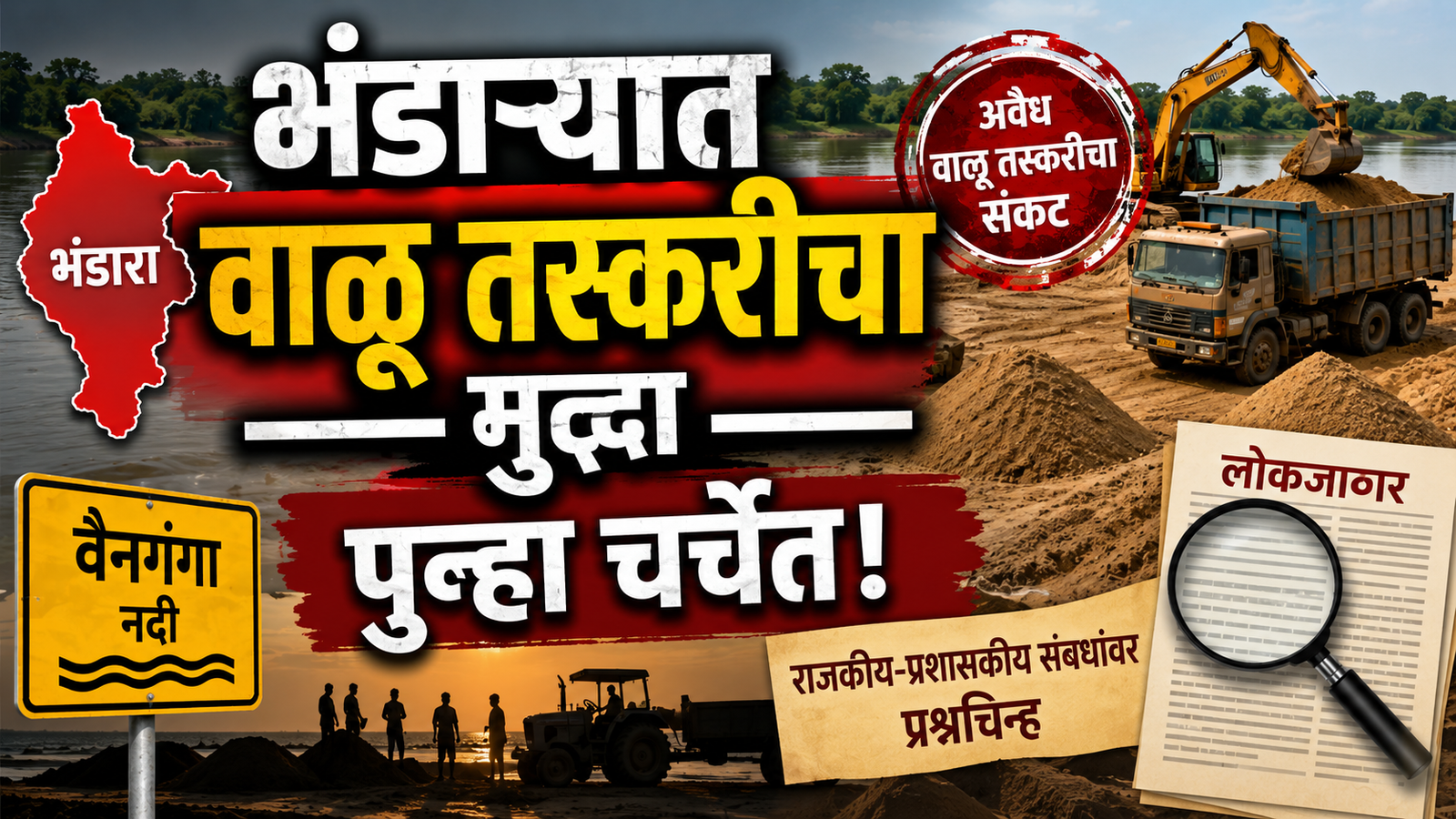 भंडाऱ्यात वाळू तस्करीचा मुद्दा पुन्हा चर्चेत