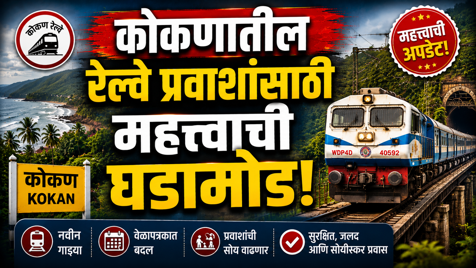 कोकणातील रेल्वे प्रवाशांसाठी महत्त्वाची घडामोड; मुंबई-सावंतवाडी कनेक्टिव्हिटीला चालना