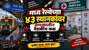 मध्य रेल्वेच्या ४३ स्थानकांवर आपत्कालीन वैद्यकीय कक्ष; प्रवाशांना मिळणार तातडीची मदत