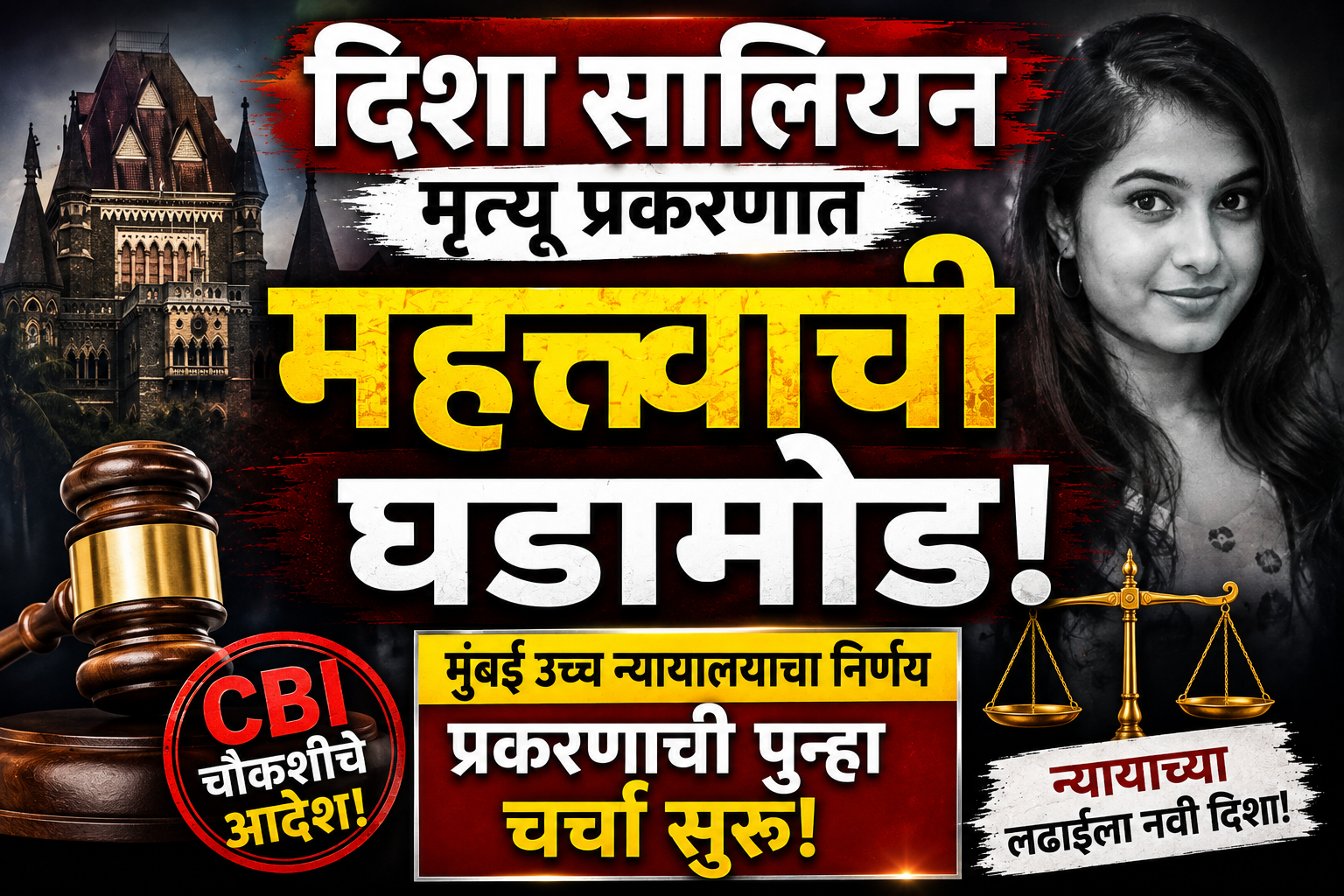 दिशा सालियन मृत्यू प्रकरणात मोठी घडामोड; मुंबई उच्च न्यायालयाचा CBI चौकशीचा आदेश