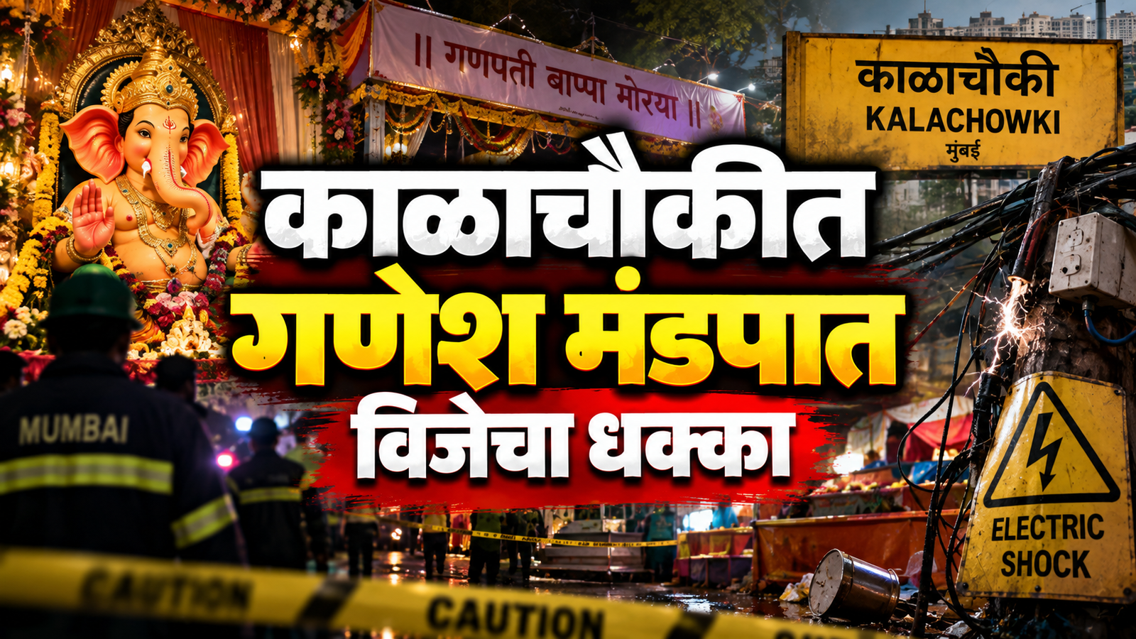 काळाचौकीत गणेश मंडपाजवळ विजेचा धक्का; ८ वर्षीय मुलीसह दोघांचा मृत्यू
