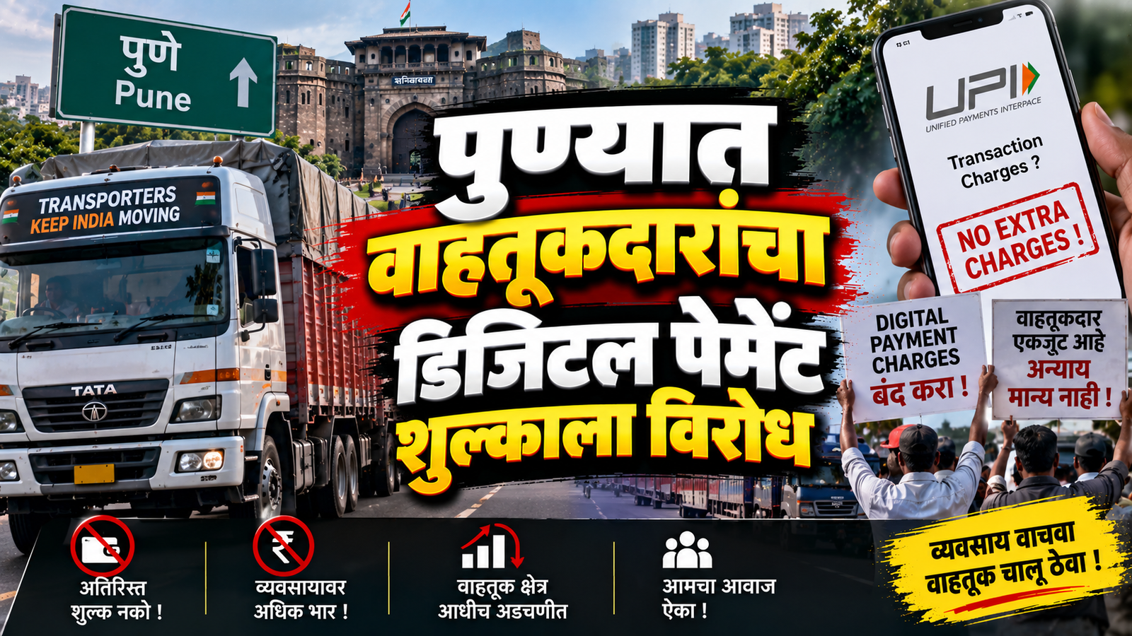 पुण्यात डिजिटल पेमेंट शुल्काला विरोध; व्यापाऱ्यांकडून MDR मागे घेण्याची मागणी