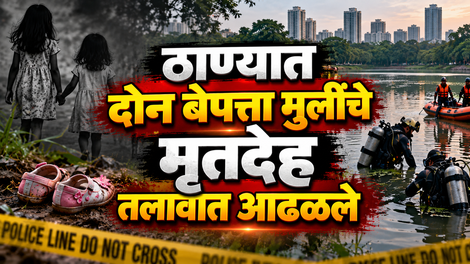 ठाण्यात जोगिला तलावात दोन बेपत्ता चिमुकल्या बहिणींचे मृतदेह; पोलिसांकडून तपास सुरू