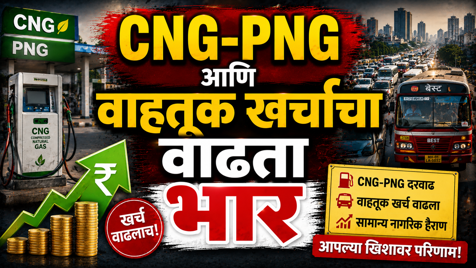 CNG-PNG आणि वाहतूक खर्चाचा वाढता भार; सप्टेंबरच्या सुरुवातीपासून सर्वसामान्यांच्या खिशावर ताण